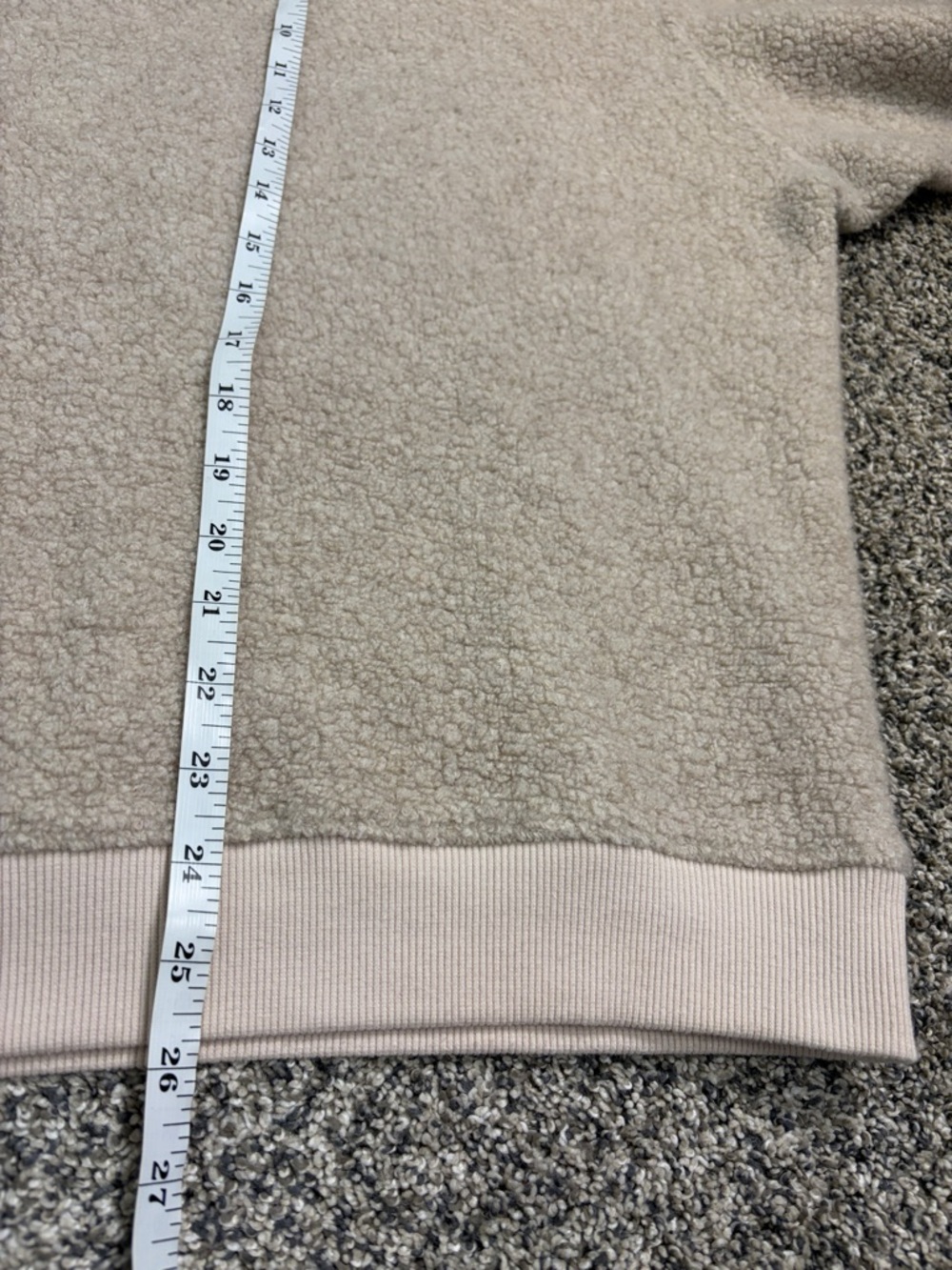 Outdoor Voices Mega Fleece Wool Blend Beige Crewneck Sweatshirt Women’s XL - Picture 9 of 9